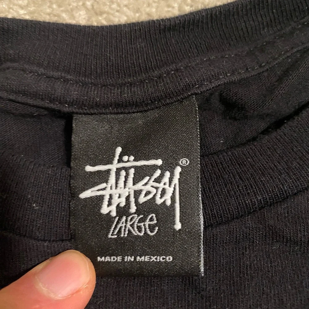 Stussy Black and Silver Long Sleeve Tee - Picture 2 of 4